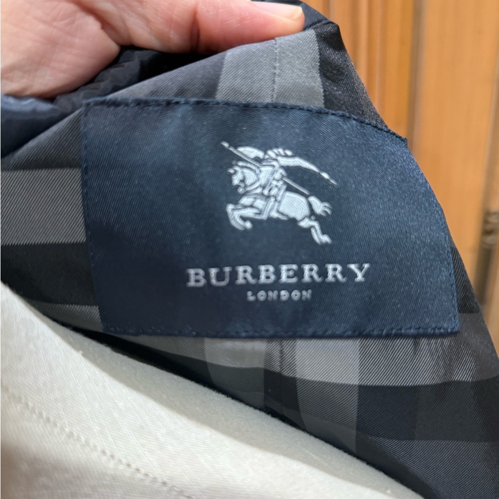 Burberry Dark Blue Windbreaker Trench Coat - Picture 9 of 12